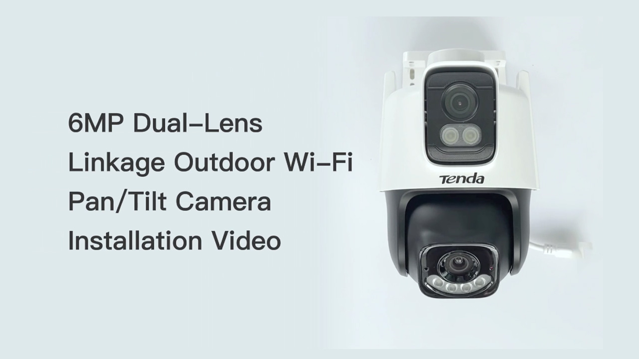 6MP Dual-lens Linkage Outdoor WiFi PanTilt Camera Installation video